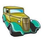 Naklejka kolorowa auto 80