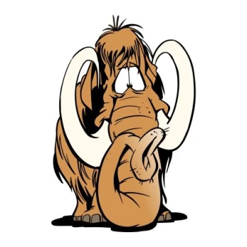  Naklejka kolorowa dla dzieci mamut 5