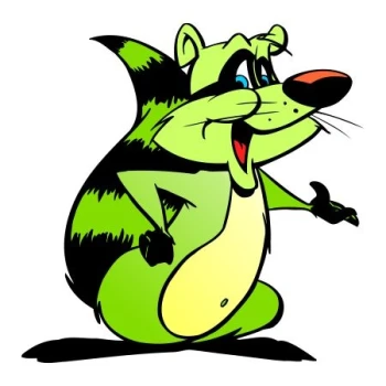  Naklejka kolorowa dla dzieci szop 35