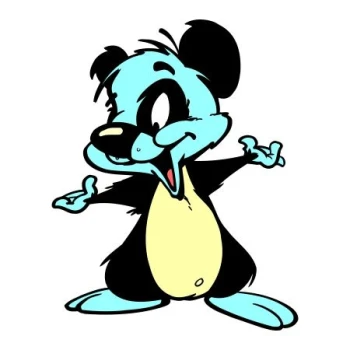  Naklejka kolorowa dla dzieci panda 54