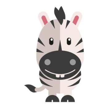  Naklejka kolorowa dla dzieci zebra 88