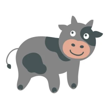  Naklejka kolorowa dla dzieci krówka 91