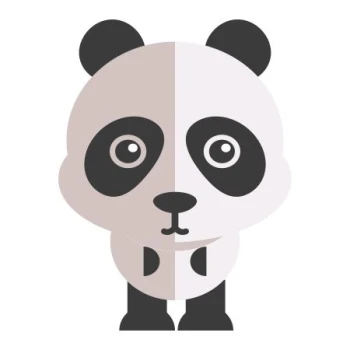 Naklejka kolorowa dla dzieci panda 142