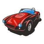 Naklejka kolorowa hot rod 17