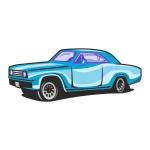 Naklejka kolorowa hot rod 36