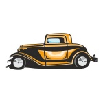 Naklejka kolorowa hot rod 37