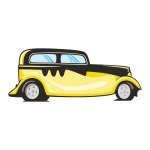 Naklejka kolorowa hot rod 39