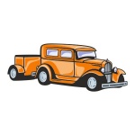 Naklejka kolorowa hot rod 40