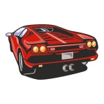 Naklejka kolorowa hot rod 52