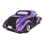 Naklejka kolorowa hot rod 55