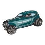 Naklejka kolorowa hot rod 61