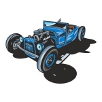 Naklejka kolorowa hot rod 89