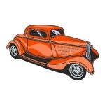Naklejka kolorowa hot rod 97