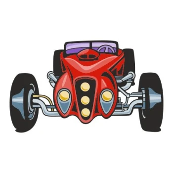  Naklejka kolorowa hot rod 98
