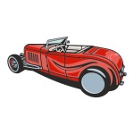 Naklejka kolorowa hot rod 116
