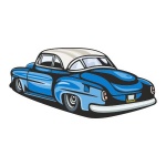 Naklejka kolorowa hot rod 117