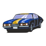 Naklejka kolorowa hot rod 141