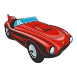 Naklejka kolorowa hot rod 149