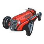 Naklejka kolorowa hot rod 150
