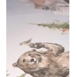  Naklejka tekstylna las, miś, sarenka mn002