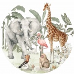 Naklejka tkaninowa safari , dzikie zwierzęta mn022