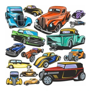  naklejki kolorowe hotrod zestaw 9