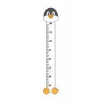 naklejka miarka wzrostu pingwinek 30
