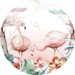 Naklejka tekstylna flamingi mn018