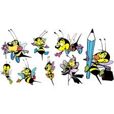 naklejki kolorowe pszczoły, pszczółka zestaw 25