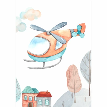  Plakat dla dzieci helikopter PS134
