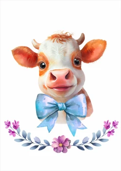  Plakat dla dzieci krówka PS235