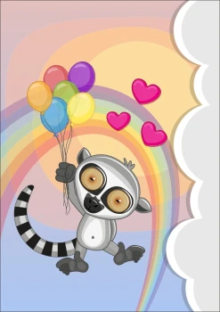  Plakat dla dzieci lemur p089