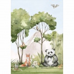 Plakat dla dzieci panda PS078