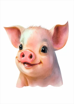  Plakat dla dzieci świnka PS221