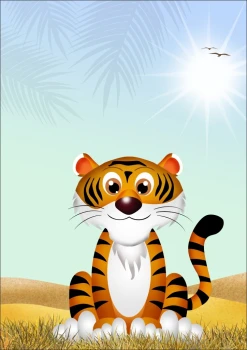  Plakat dla dzieci tygrys p027