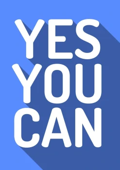  Plakat napis 34 Yes You Can