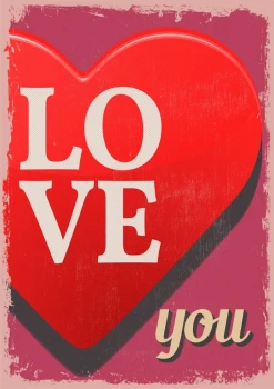  Plakat napis - Love you 26