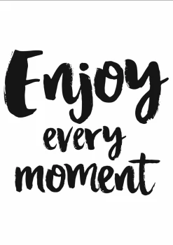  Plakat typograficzny 42 Enjoy every moment