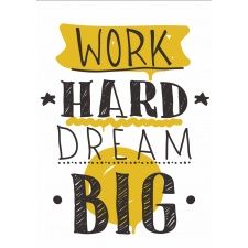 Plakat motywacyjny 46 Work hard dream big