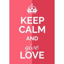 Plakat typograficzny 36 keep calm and give love